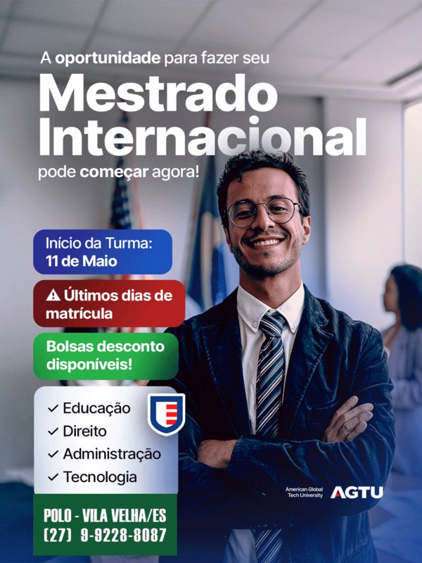 Mestrado Internacional (Matriculando-se Nesta Plataforma Temos A Informação do Desconto).